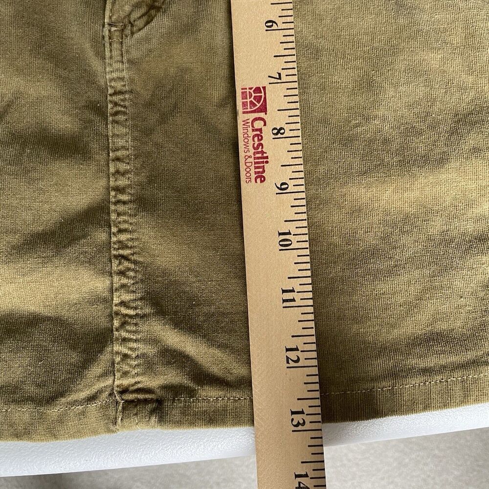 Vintage Hurley y2k 2000's Micro Mini Skirt Low-Rise Corduroy Green Junior's 5 - Picture 12 of 12